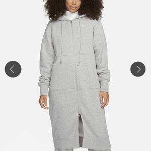 Nike Fleece Oversized Long Full-Zip Hoodie